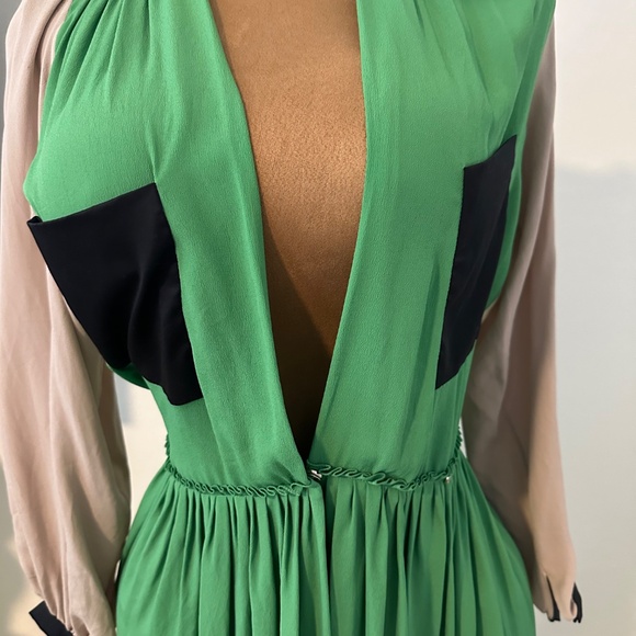 Roksanda Ilincic Black, tan and Green Dress - Picture 2 of 6